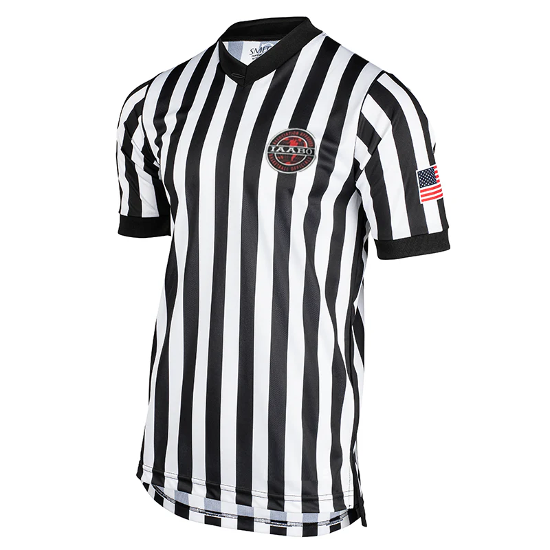 IAABO Logo Dye Sublimated Men's Referee Shirt w/ Flag Options