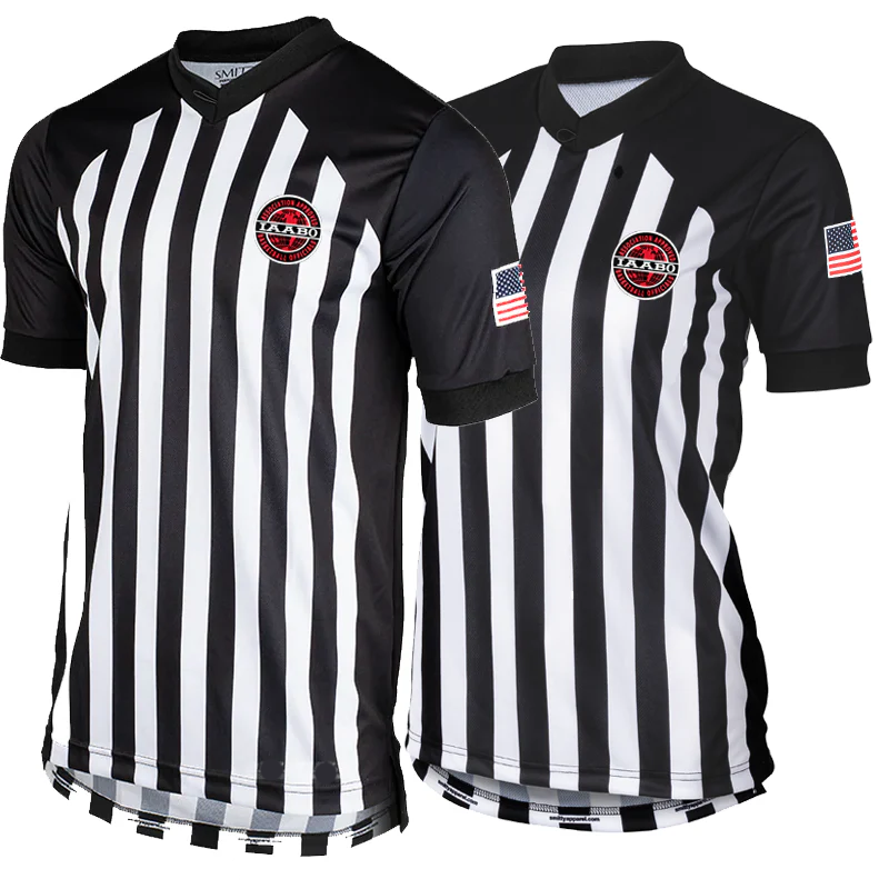 IAABO Board 4 Logo Dye Sublimated Men's Black/White w/Raglan Like Sleeves