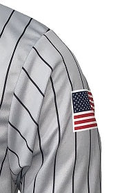 Maryland IAABO Logo Dye Sublimated Men's Grey w/Pin Stripe Referee Shirt