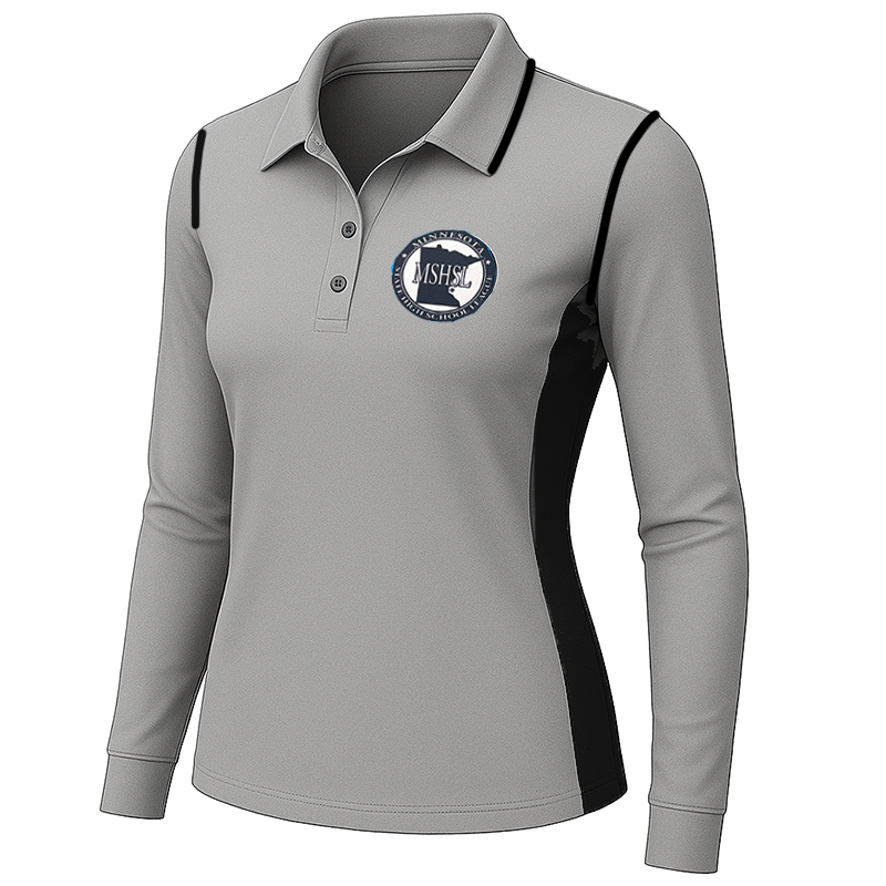 Minnesota MSHSL Logo Grey Long Sleeve Volleyball Shirts