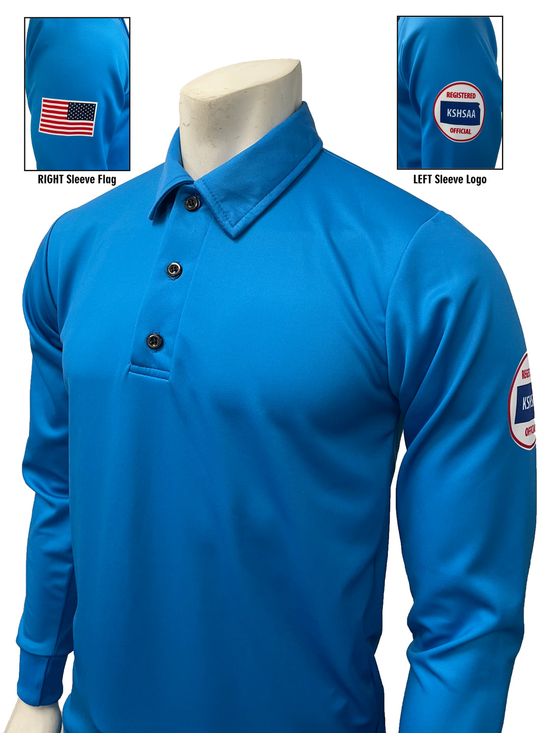 Kansas KHSAA Logo Dye Sublimated Mens Blue Volleyball Shirts