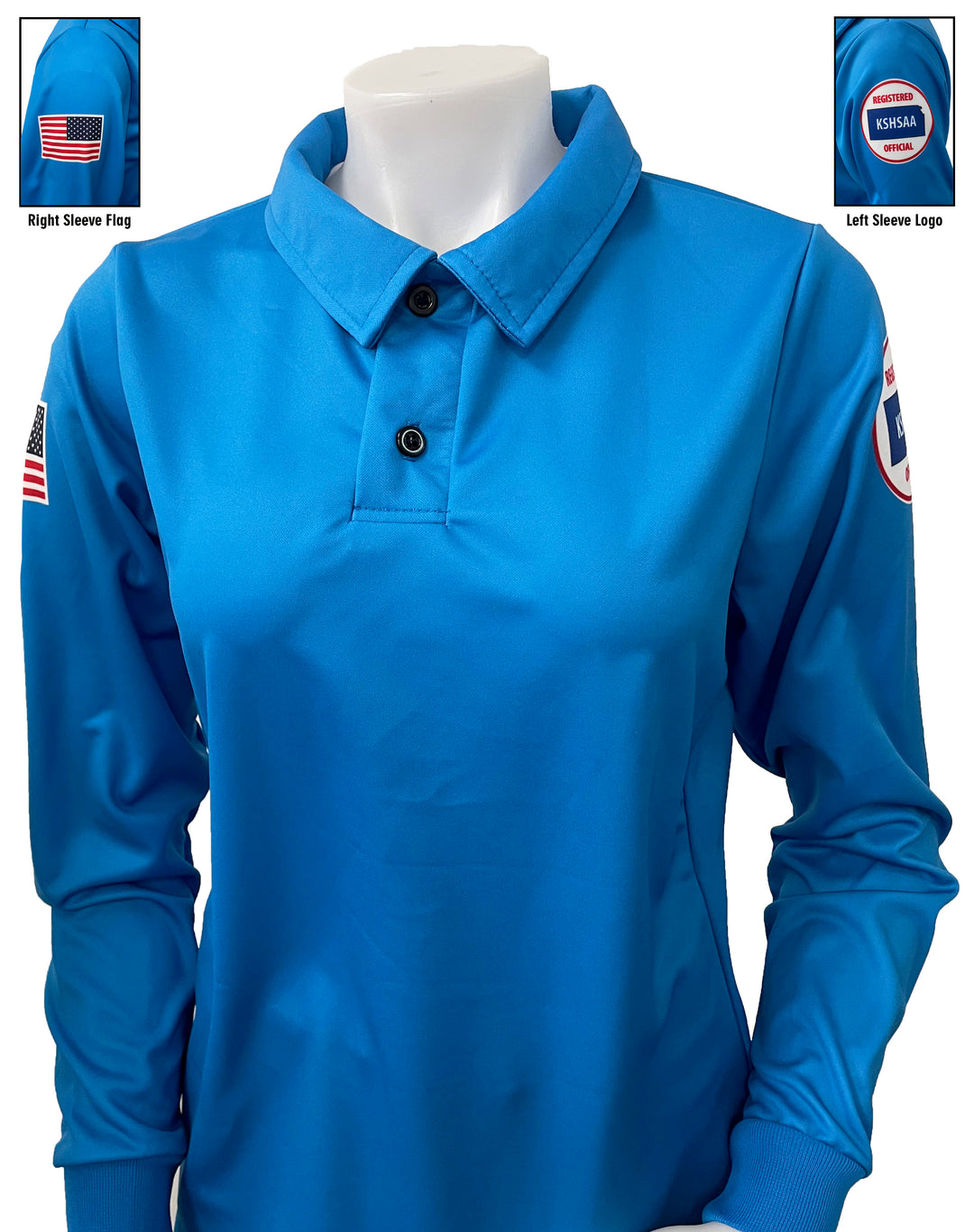 Kansas KHSAA Logo Dye Sublimated Women's Blue Volleyball Shirts