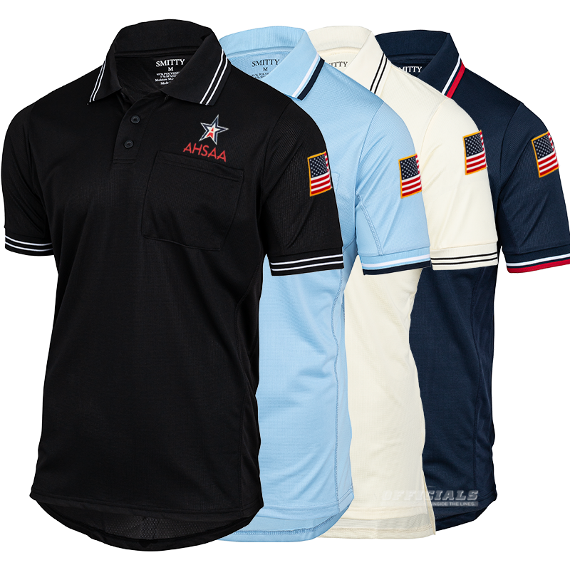 USA300AL Alabama AHSAA Dye Sublimated Logo Umpire Shirts