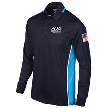 AOA Logo Softball Navy Men’s Long Sleeve Umpire Shirts