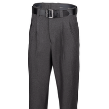 Charcoal Grey Polyester Pleated Expander Waistband Umpire Pants