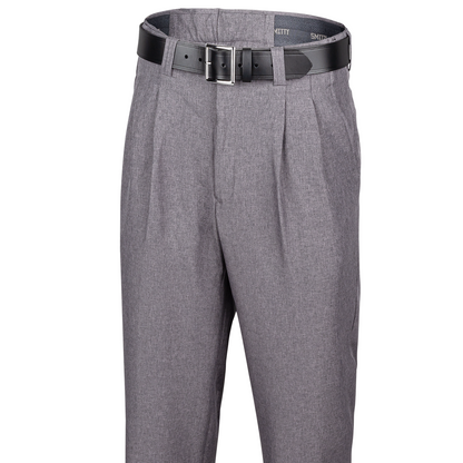 BBS374/BBS375/BBS376 Heather Grey Pleated Expander Waistband Umpire Pants