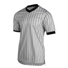 Grey Pin-Stripe V-Neck