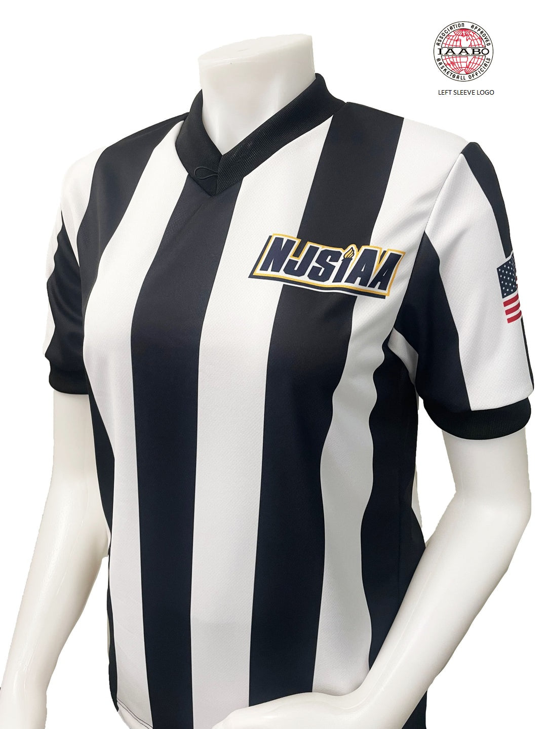 I237NJ/I239NJ New Jersey NJSIAA/IAABO Logo Basketball Referee V-Neck