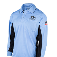AOA Logo MLB Replica Sky Blue Long Sleeve Umpire Shirts
