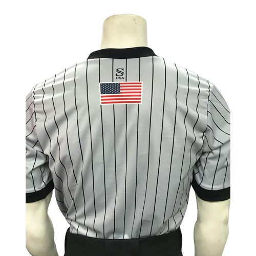 IAABO Logo Grey Referee Shirt w/ Flag on Back