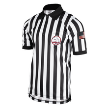 USA100MI Michigan MHSAA Logo 1" Stripe Lacrosse Referee Shirt