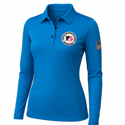 Iowa Girls - IGHSAU Sublimated Bright Blue Long Sleeve Volleyball Shirt