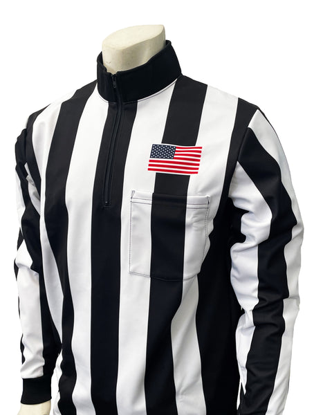 Smitty Made in USA Mens 2 1/4 Black and White Striped Football Referee  Shirt-Short Sleeve