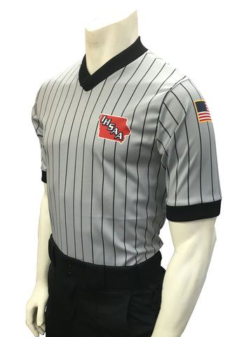 Iowa IHSAA Logo Dye Sublimated Men's Grey Wrestling Shirts