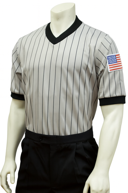 USA205 Smitty Dye Sublimated Grey Pin Stripe Short Sleeve Shirt