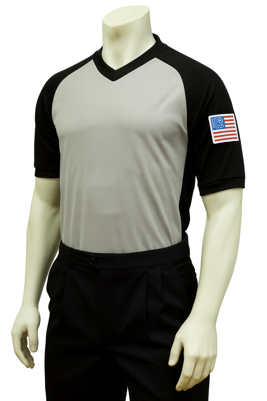 USA207 Smitty Dye Sublimated Grey Shirt with Solid Black Shoulders and Sleeves
