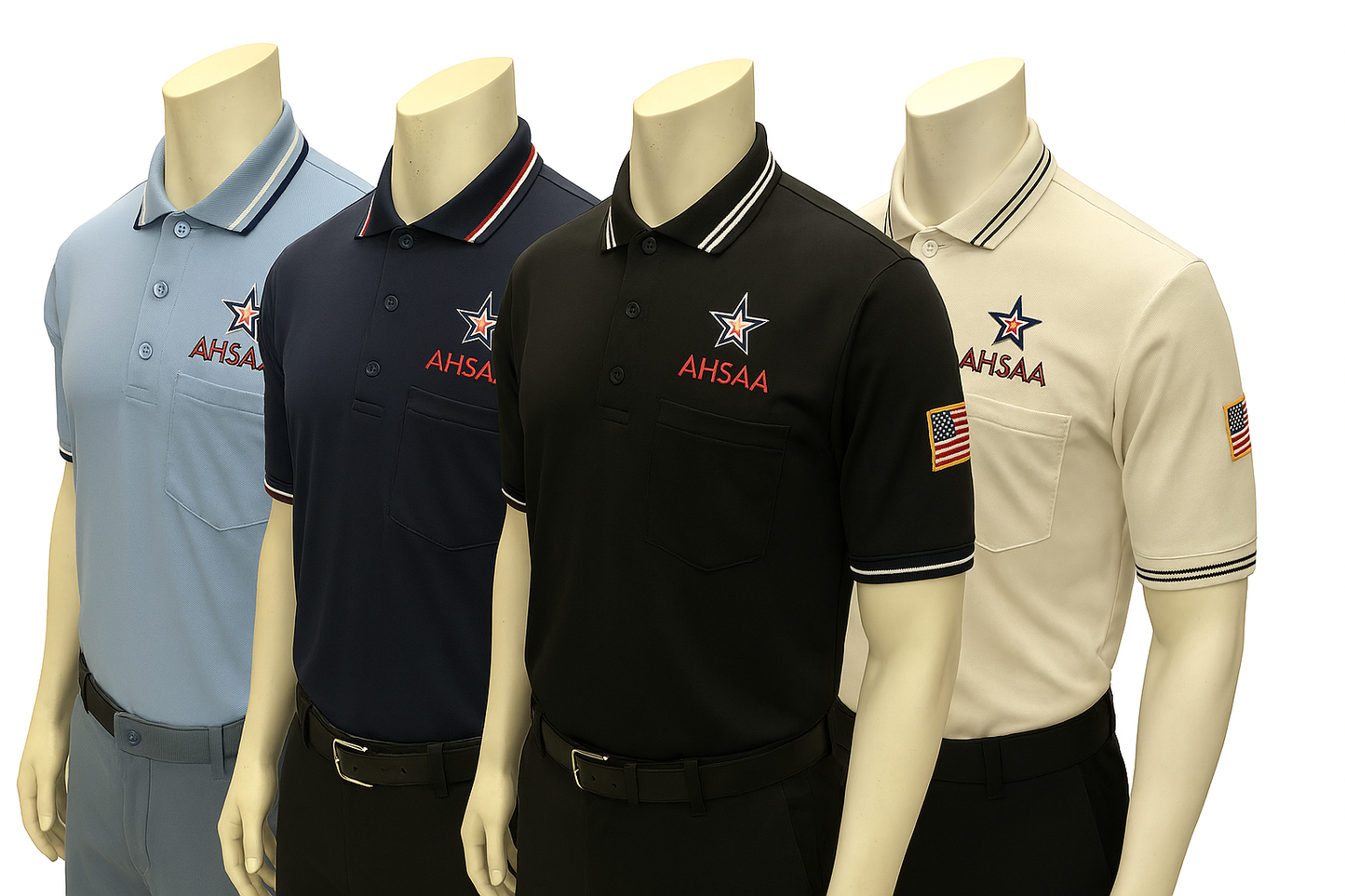 USA300AL Alabama AHSAA Dye Sublimated Logo Umpire Shirts