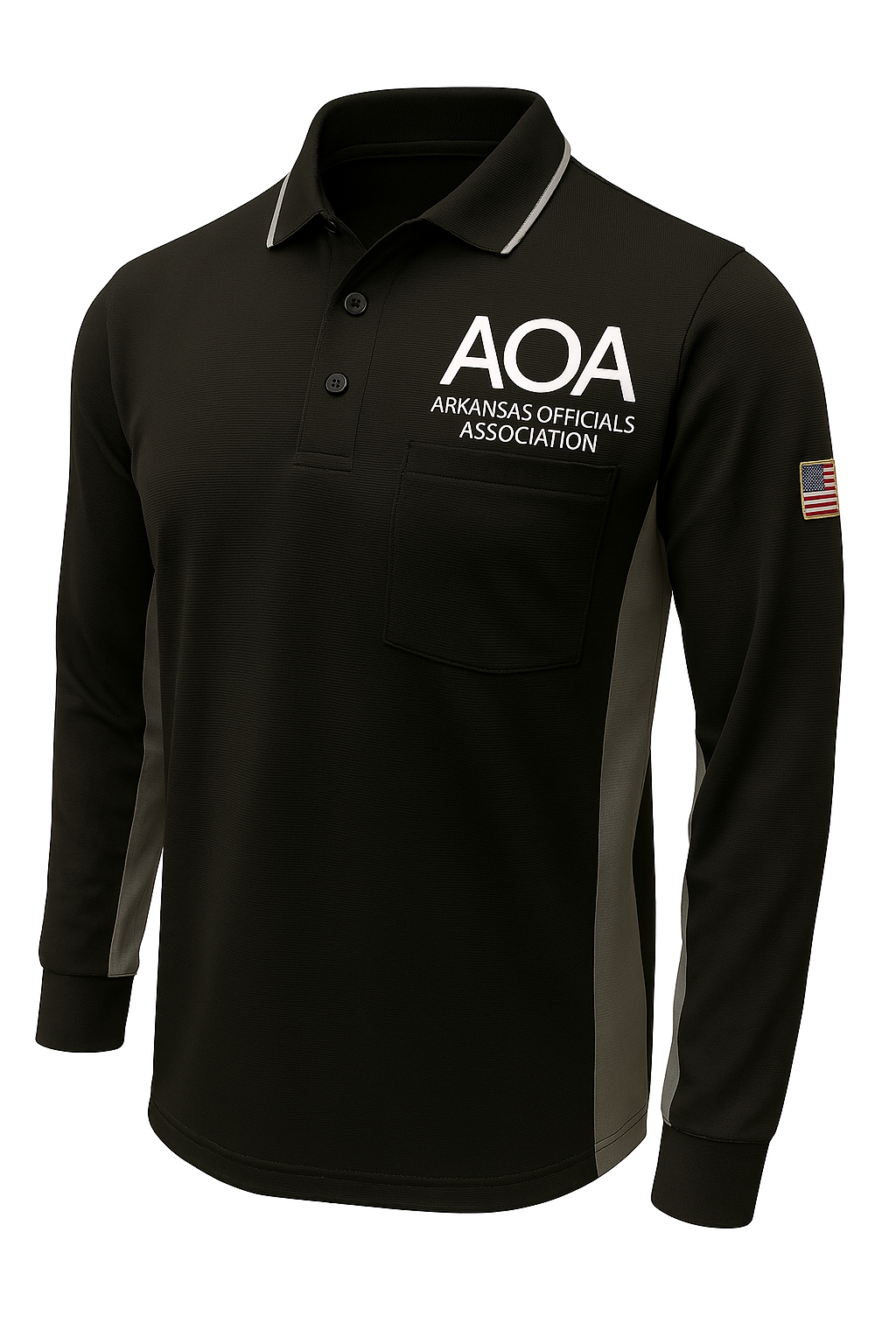 BBS315AR Arkansas AOA Logo MLB Replica Long Sleeve Umpire Shirts