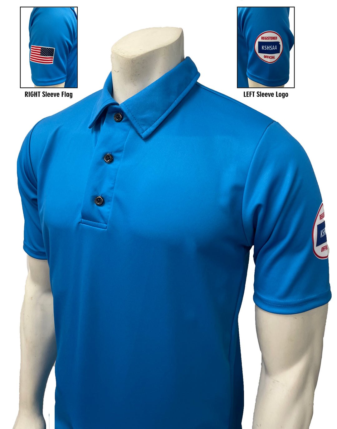 Kansas KHSAA Logo Dye Sublimated Mens Blue Volleyball Shirts