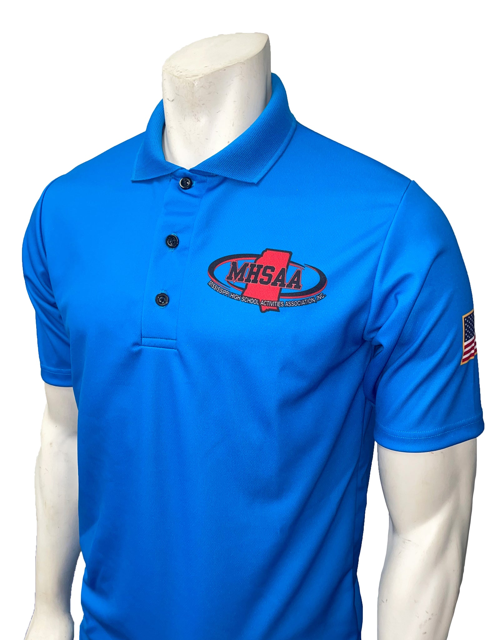 Smitty Major League Style Umpire Shirt - Performance Mesh Fabric Blue, Large