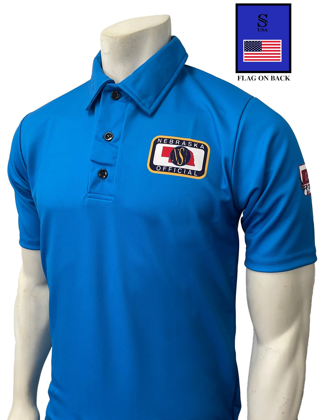 USA400NE-NHS-BB- Smitty "Made in USA" - Volleyball Men's BRIGHT BLUE Short Sleeve Shirt