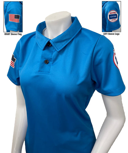 Kansas KHSAA Logo Dye Sublimated Women's Blue Volleyball Shirts