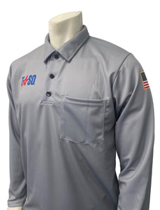 USA435TASO -GRY- Smitty "Made in USA" - NEW "TASO" GREY Men's Volleyball Long Sleeve Shirt w/Pocket