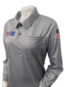 USA437TASO-GRY - NEW Smitty "Made in USA" - "TASO" GREY Women's Volleyball Short Sleeve Shirt w/Pocket