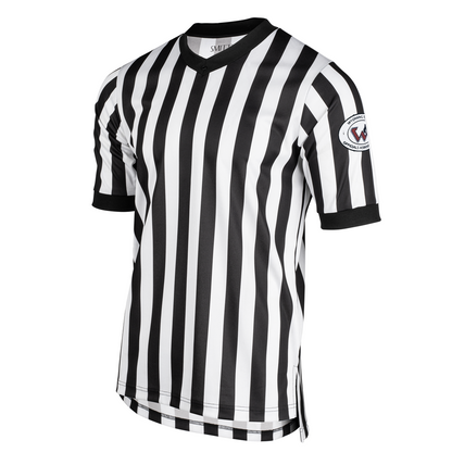 Wyoming WHSAA Logo Basketball Referee V-Neck