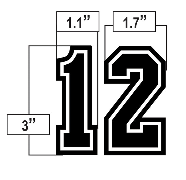 3 Inch Umpire Numbers
