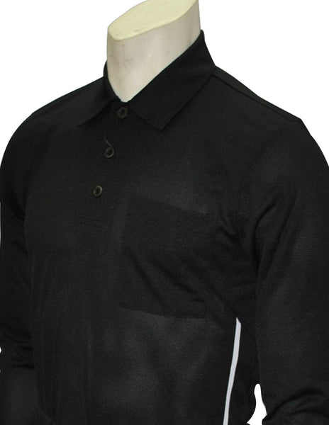 BBS311 - Smitty Major League Style Long Sleeve Umpire Shirt - Available in Black and Carolina Blue