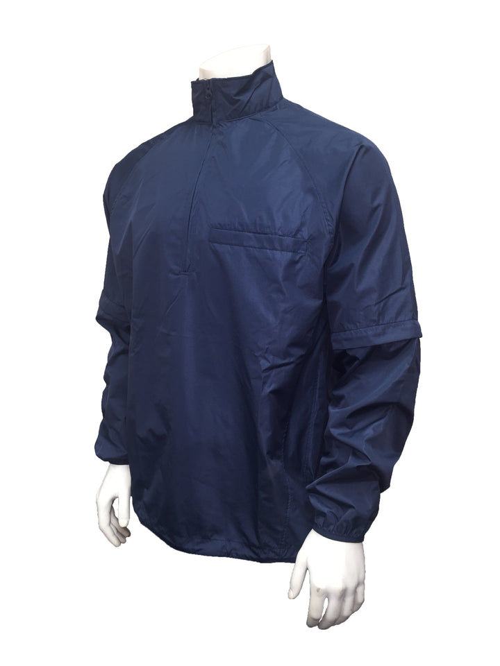BBS326 - Smitty Major League Style Lightweight Convertible Sleeve Umpire Jacket Available in Black and Navy