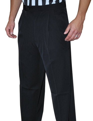 BKS281-Smitty 4-Way Stretch Pleated Pants w/ Slash Pockets