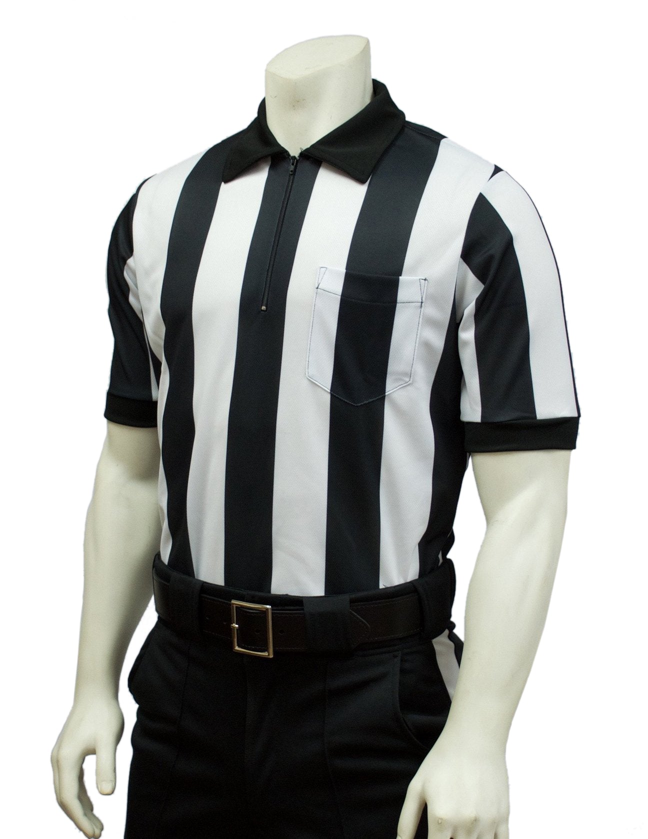 FBS137M- Smitty 2 1/4" Stripe Performance Mesh Short Sleeve Shirt