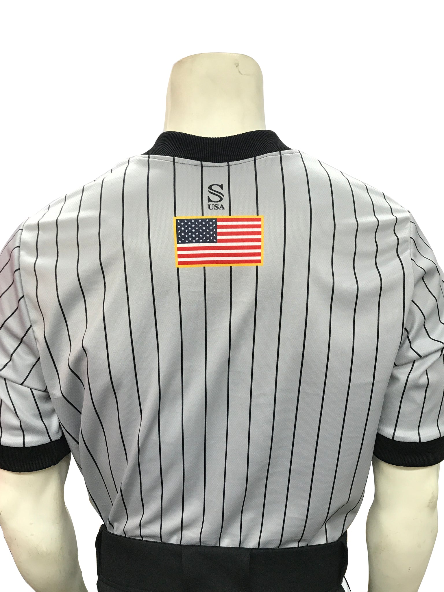 I205-GFBK - Smitty "Made in USA" - GFBK IAABO Grey Basketball Men's Short Sleeve Shirt
