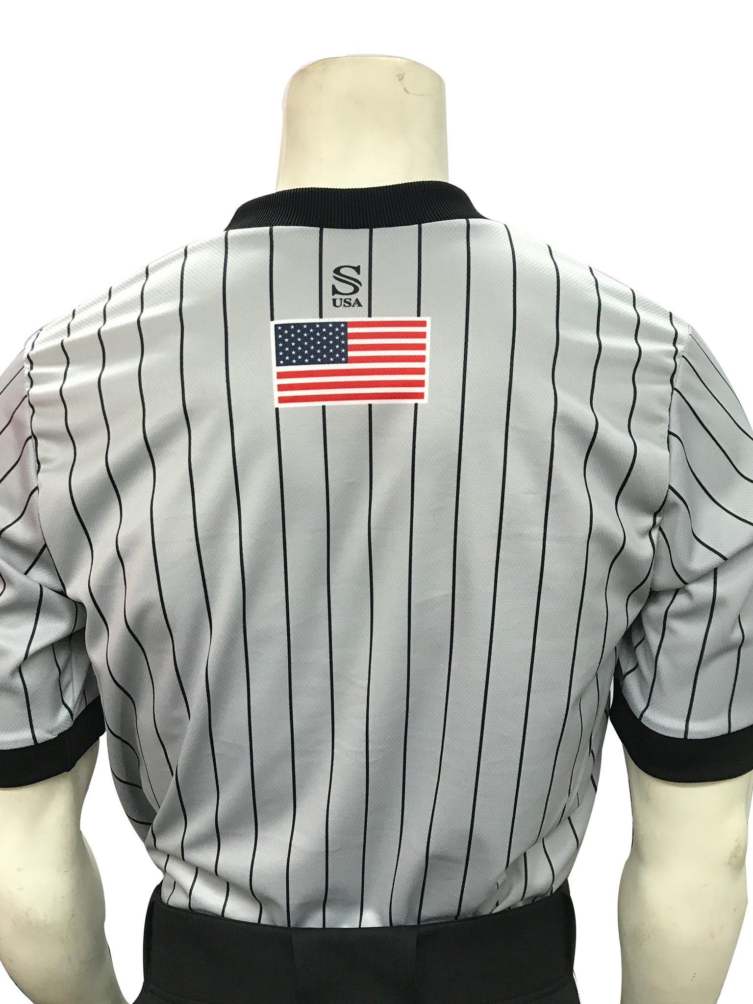I205-WFBK - Smitty "Made in USA" - WFBK IAABO Grey Basketball Men's Short Sleeve Shirt