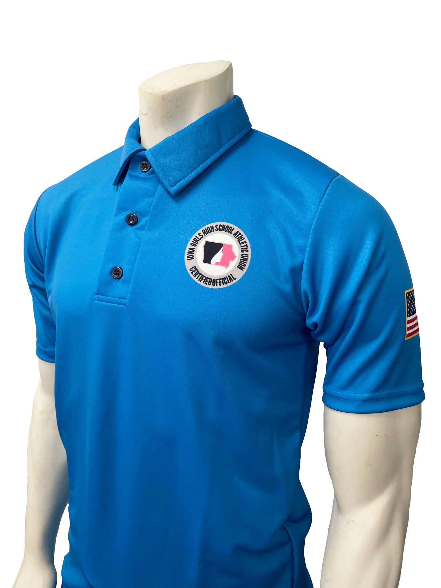 USA400IGU-BB- Smitty "Made in USA" - IGHSAU Men's Short Sleeve "BRIGHT BLUE" Volleyball Shirt