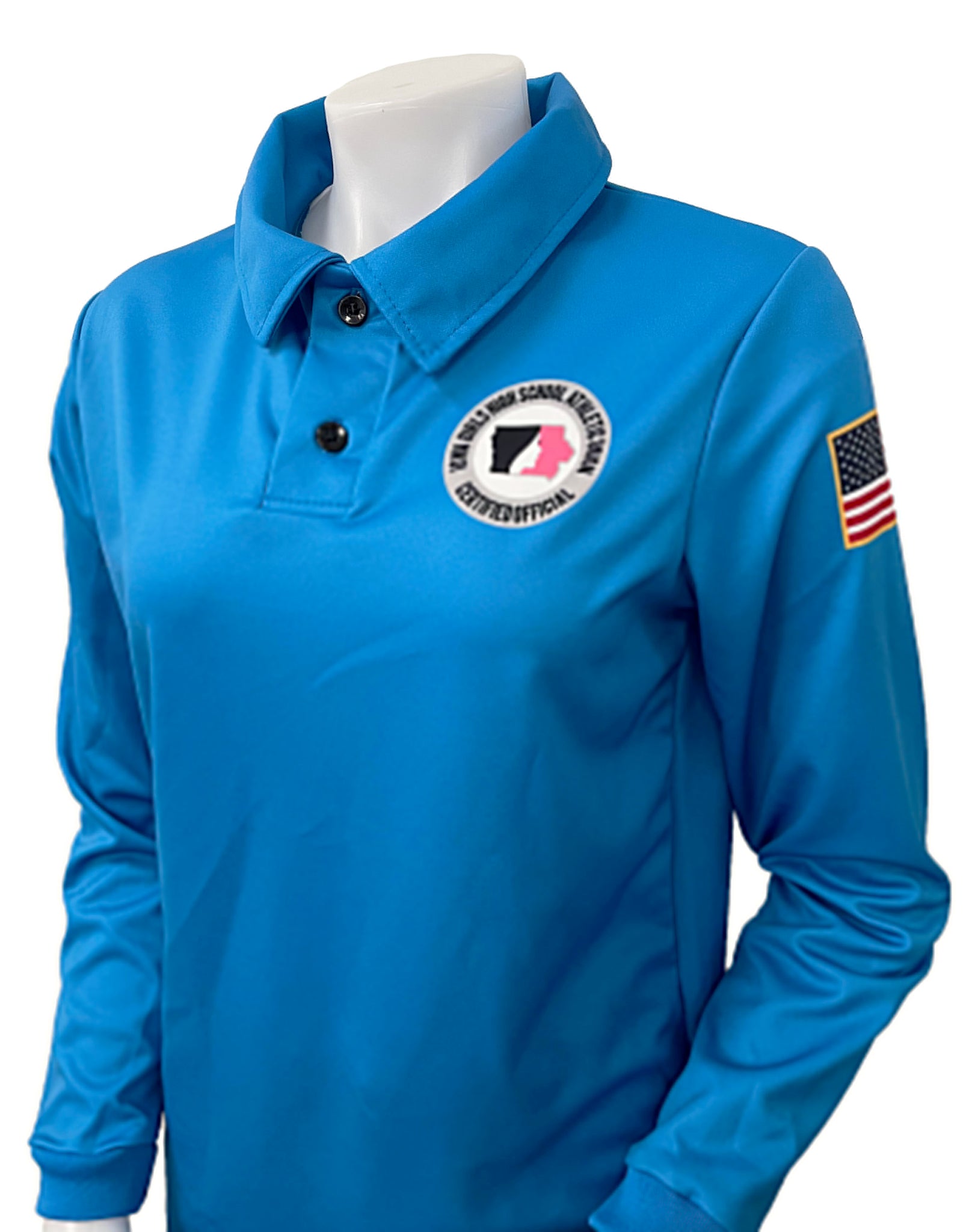 USA403IGU-BB - Smitty "Made in USA" - IGHSAU Women's Long Sleeve "BRIGHT BLUE" Volleyball Shirt
