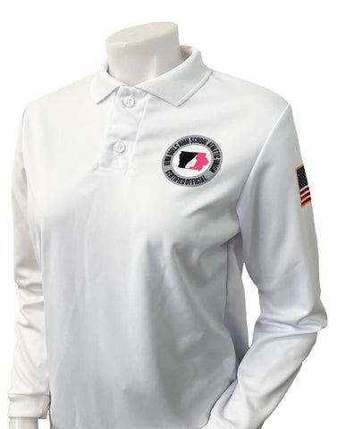 USA403IGU - Smitty "Made in USA" - IGHSAU Women's Long Sleeve "WHITE" Volleyball Shirt