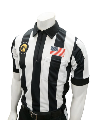 USA109CA  - Smitty "Made in USA" - Football Short Sleeve Shirt w/ Flag over Pocket