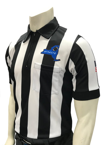USA109NY-607 - Smitty "Made in USA" - "BODY FLEX" Football Short Sleeve Shirt w/ Logo Over Pocket