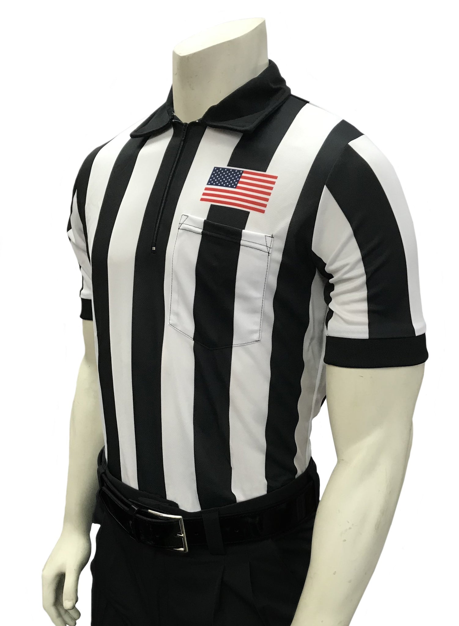 USA117 - Smitty "Made in USA" - Dye Sub Football Short Sleeve Shirt w/ Flag Above Pocket