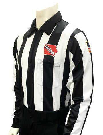 USA730 225IA - Smitty "Made in USA" - Dye Sub Iowa Football Foul Weather Long Sleeve 2.25inch Stripe