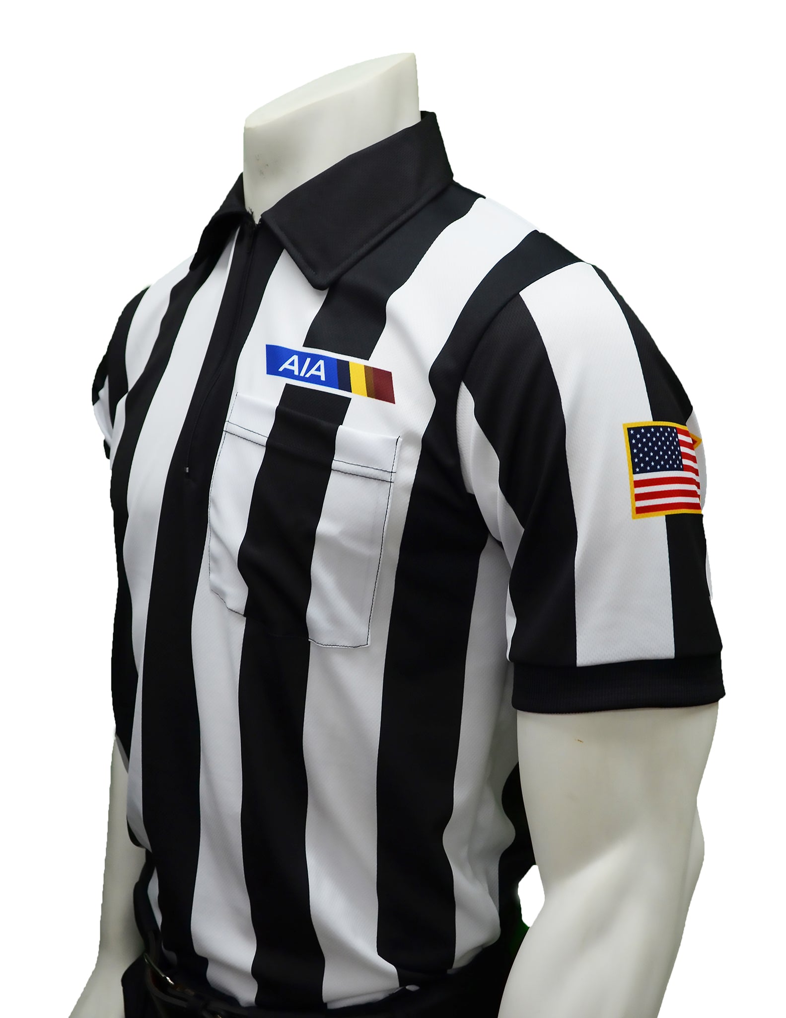 USA140AZ-607 - Smitty "Made in USA" - Football "BODY FLEX" Men's Short Sleeve Shirt - Position Letter & Flag