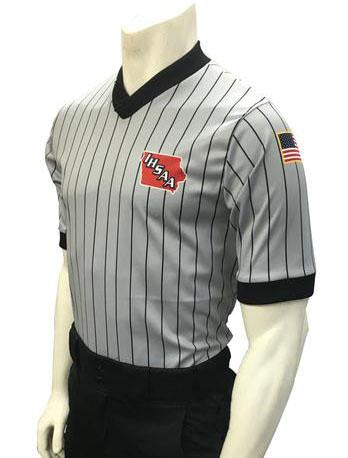 USA205IA - Smitty "Made in USA" - Short Sleeve Basketball/Wrestling Grey V-Neck Shirt