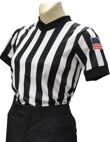 USA211-607 - Smitty "Made in USA" - "BODY FLEX" Women's Basketball V-Neck Shirt - With USA Flag