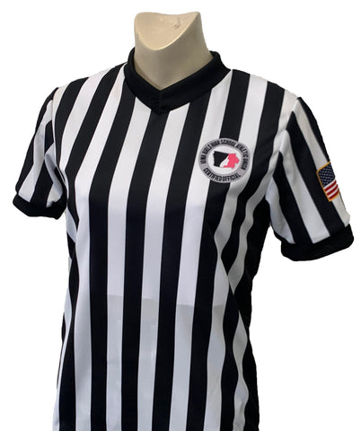 USA212IGU-607 - Smitty "Made in USA" - IGHSAU Women's "BODY FLEX" Short Sleeve Basketball V-Neck Shirt