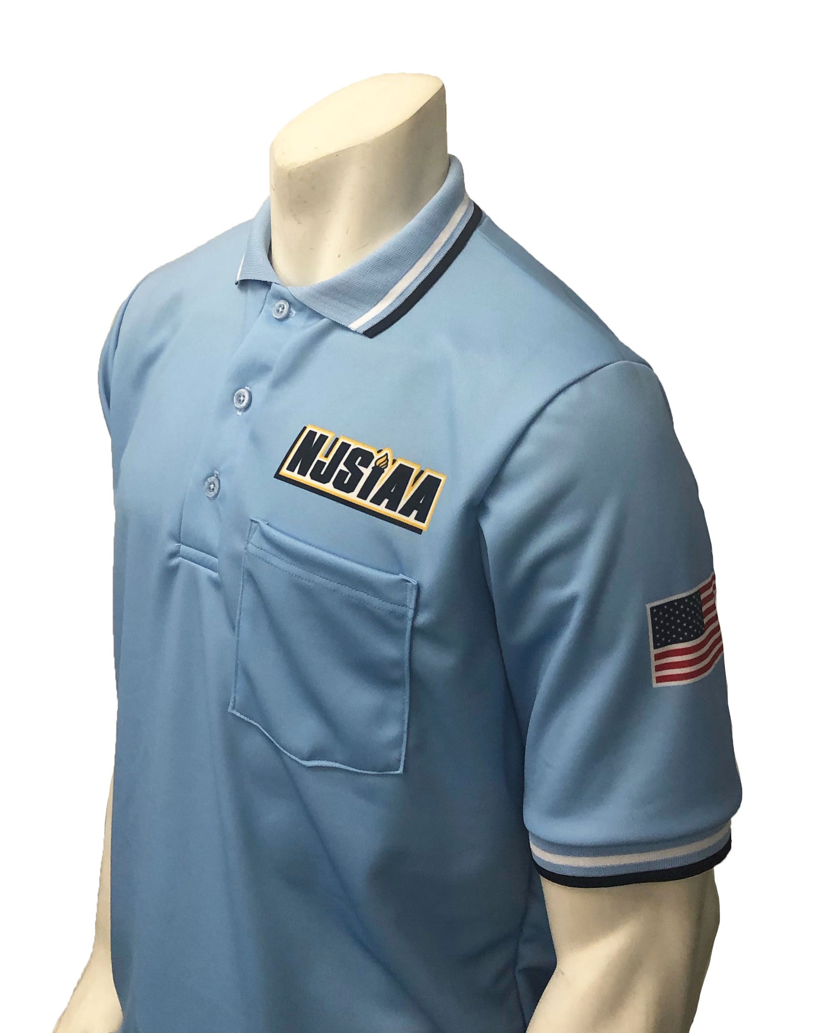 USA300NJ-PB - Smitty "Made in USA" - NJSIAA Men's Baseball/Softball Umpire Short Sleeve Shirt - Powder Blue