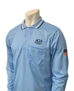 USA301AR-PB - Smitty "Made in USA" - "AOA" Long Sleeve Powder Blue Umpire Shirt