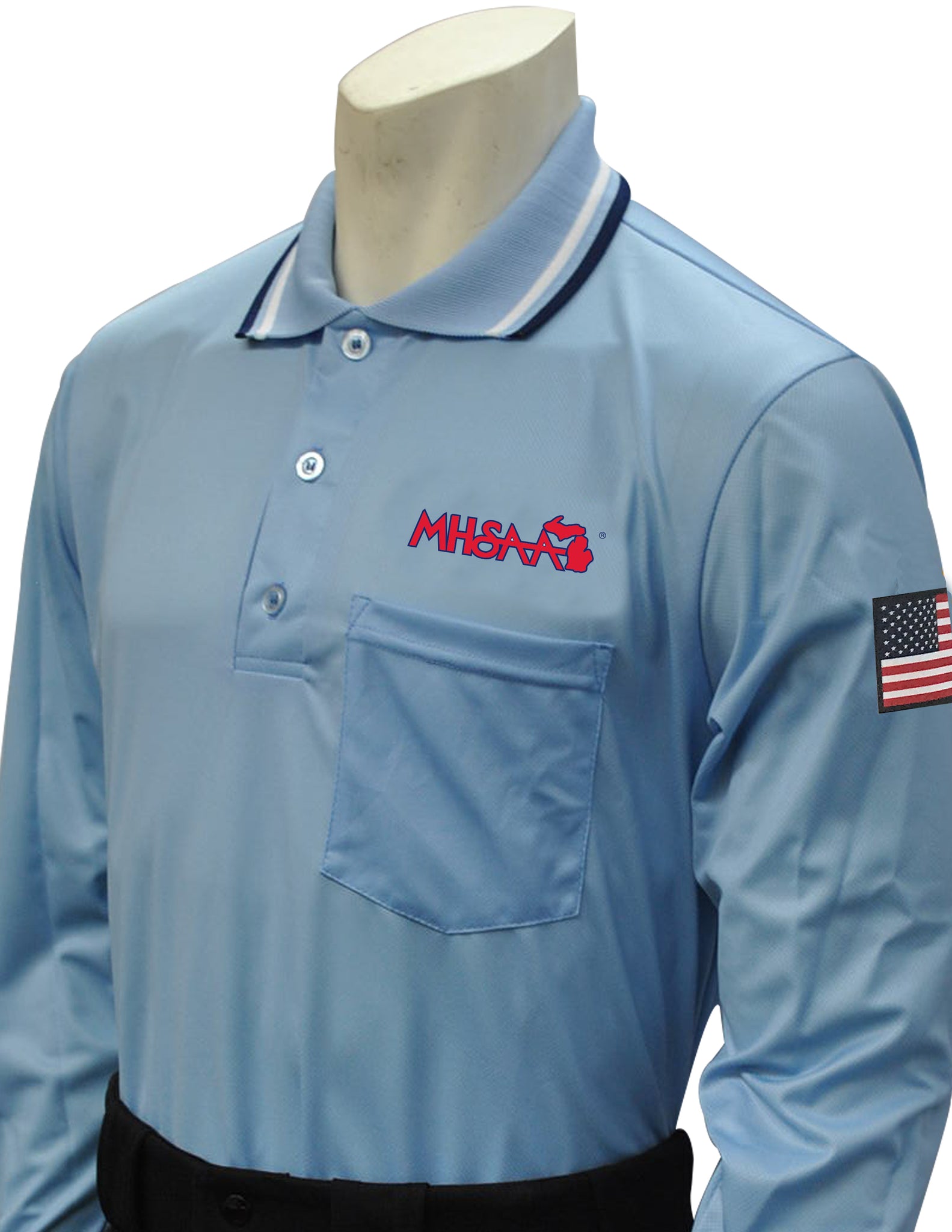 USA301MI - Smitty "Made in USA" - Baseball Men's Long Sleeve Shirt Powder Blue